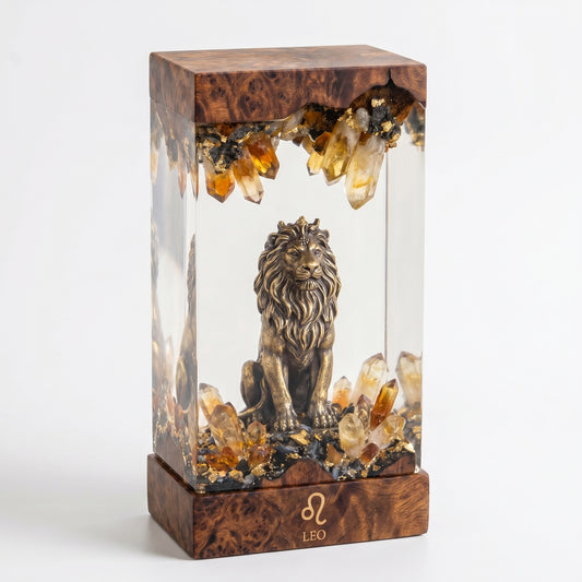 Leo Resin Lamp